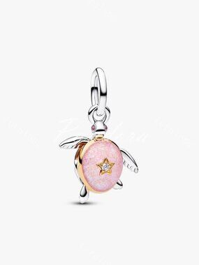 Pandora 2026 Pink Sea Turtle Lab-grown Diamond Dangle Charm